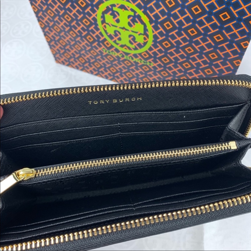 Tory Burch Emerson Leather Zip Around Wallet - Picture 6 of 8